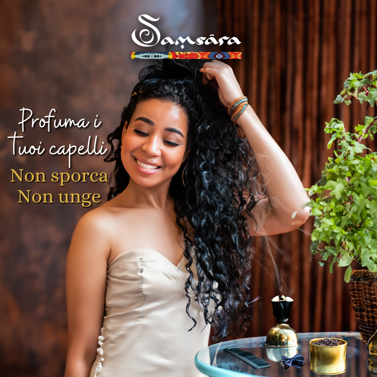 Samsara Profumo Arabo solido Bakhoor con legno di Oud ultra Persistente | Profumo per Corpo, Capelli ed Indumenti - AMBER OUD | 20g - Made in Dubai - SamsaraFragrances