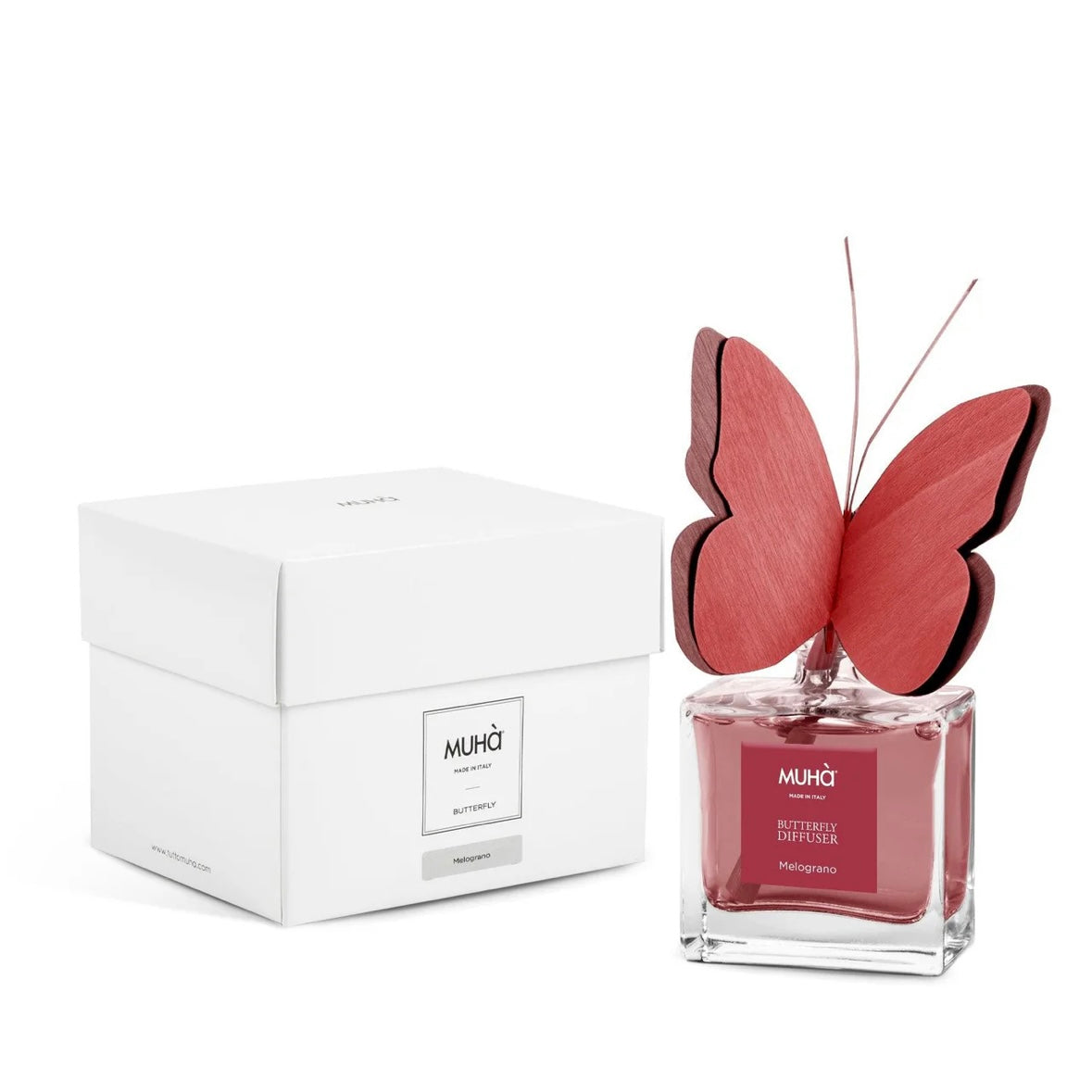 MUHÀ Butterfly Diffuser Profumatore ambiente con farfalla 50ml - Melograno