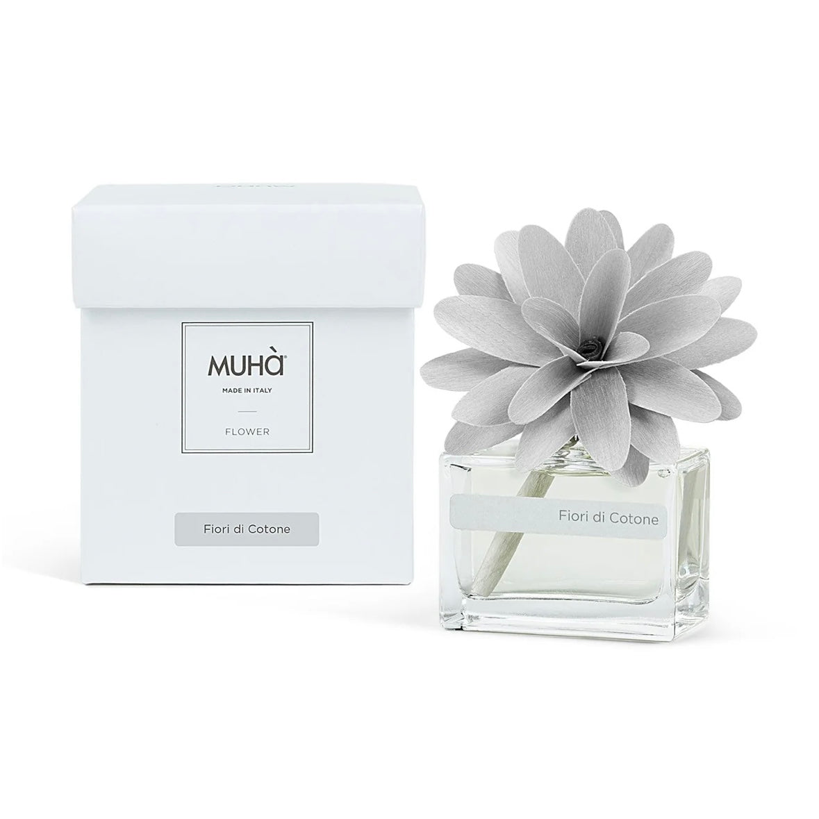 MUHÀ Flower Diffuser Profumatore d'ambiente con fiore - Fiori di cotone