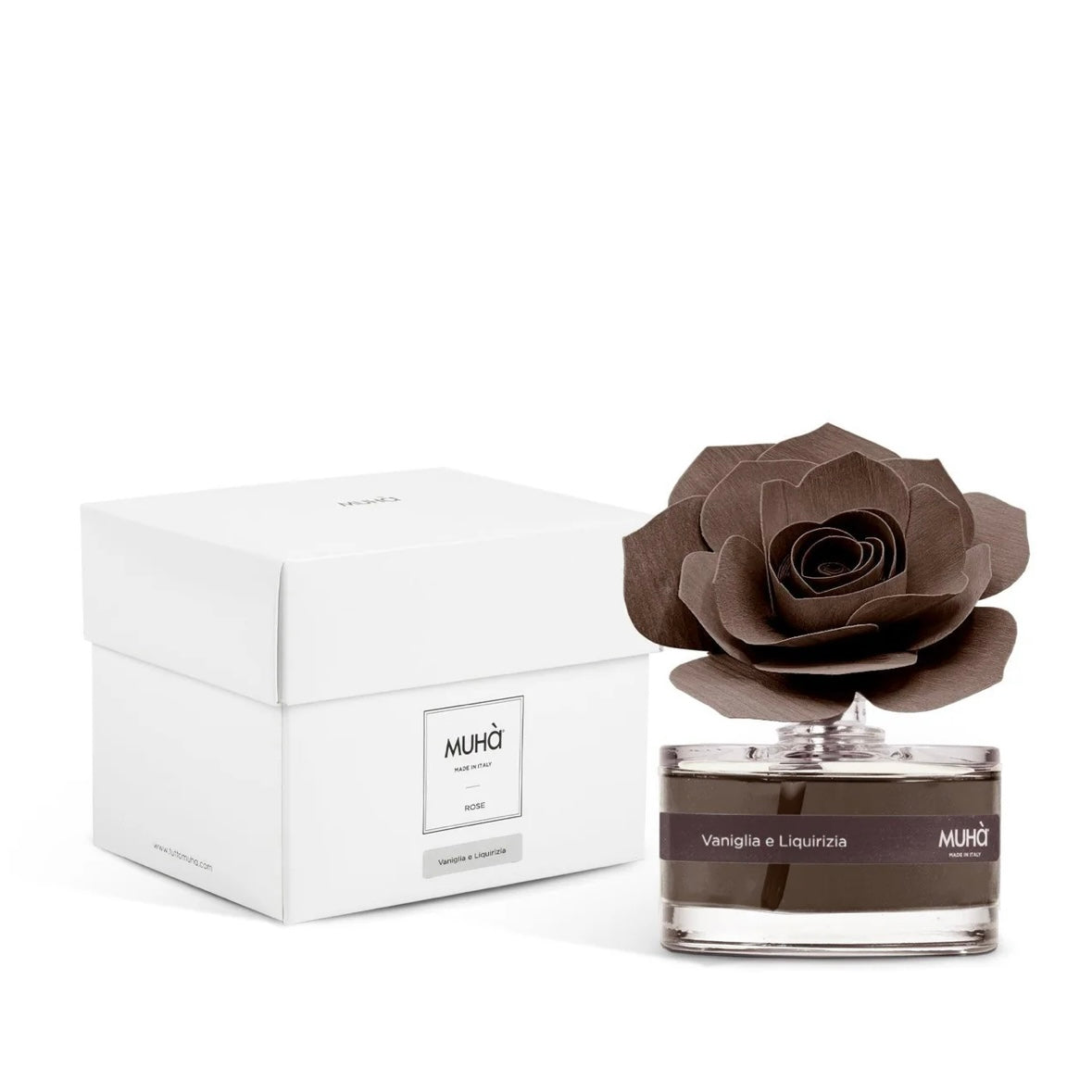 MUHÀ Rose Diffuser Profumatore ambiente con rosa - Vaniglia e Liquirizia