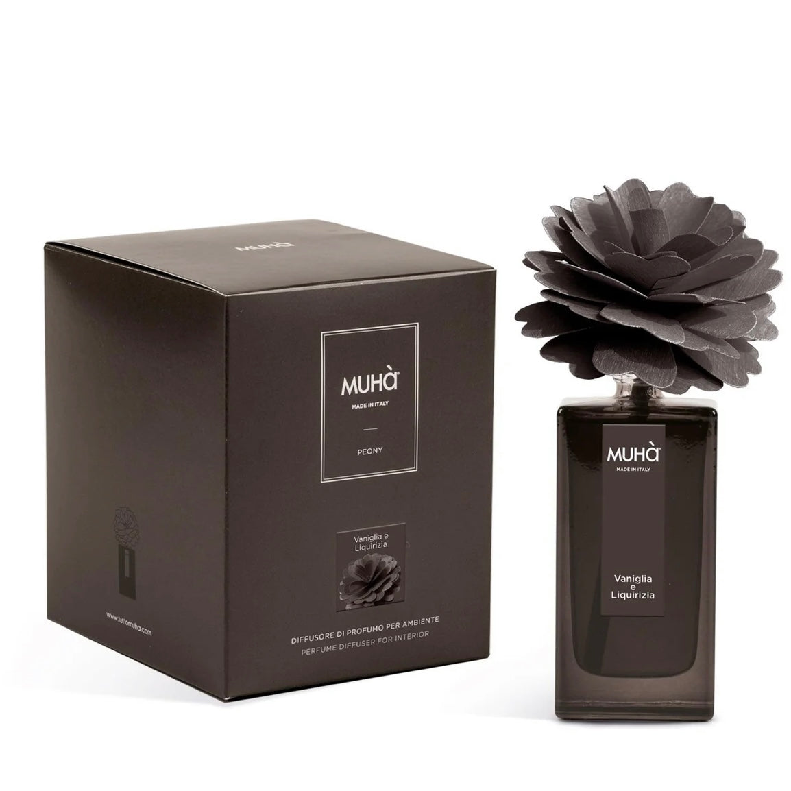 MUHÀ Peony Diffuser Profumatore ambiente con peonia - Vaniglia e Liquirizia