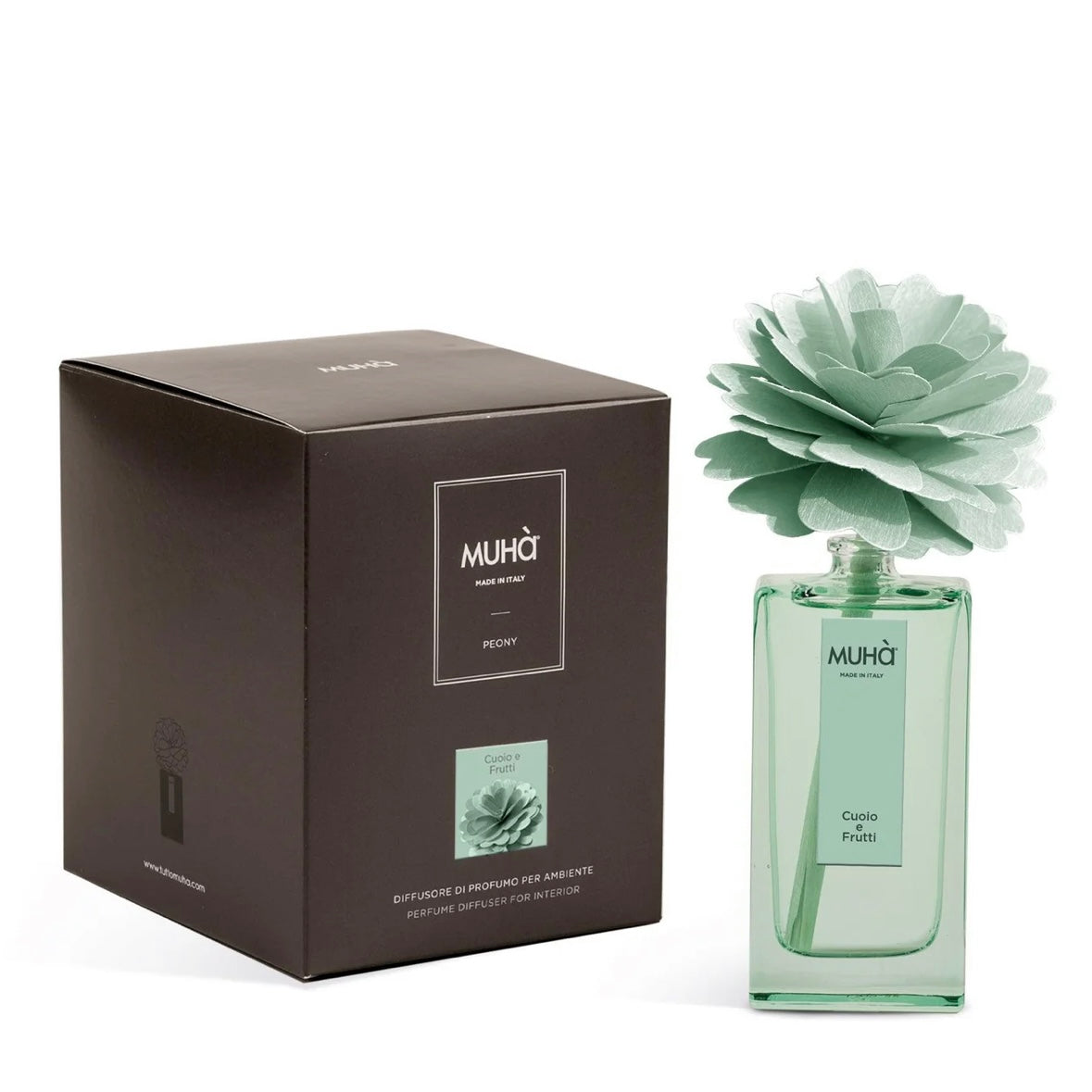 MUHÀ Peony Diffuser Profumatore ambiente con peonia - Cuoio e Frutti