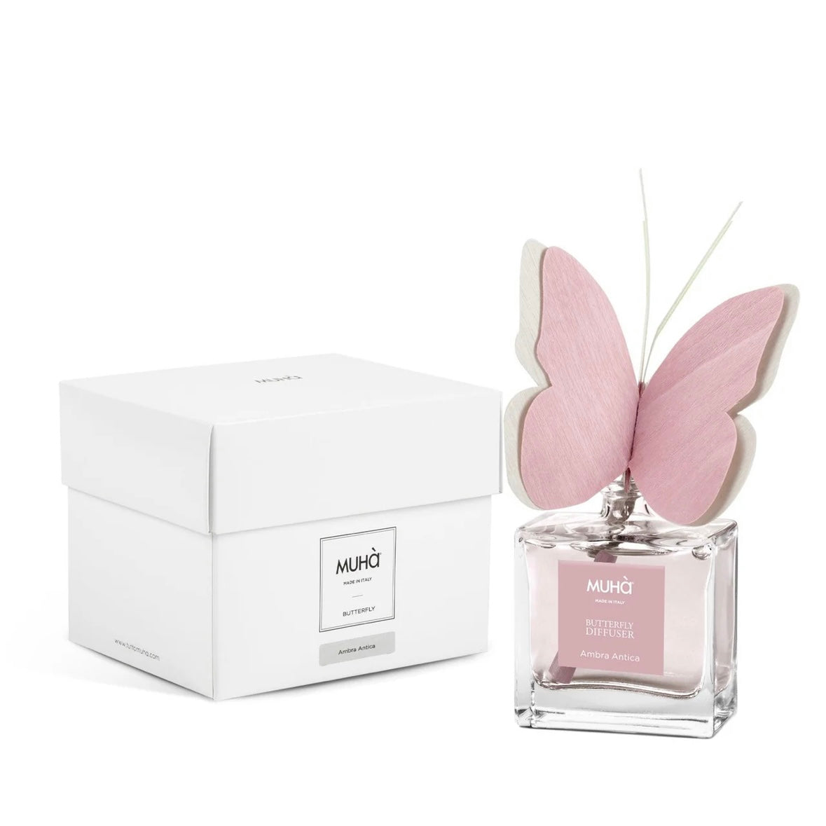 MUHÀ Butterfly Diffuser Profumatore ambiente con farfalla 50ml - Ambra Antica