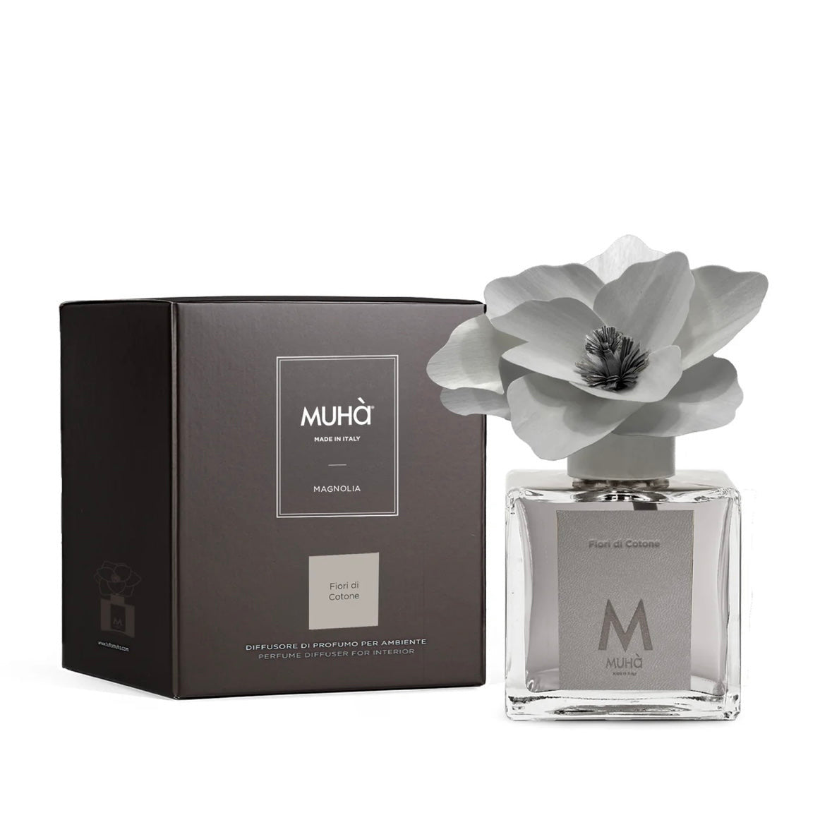 MUHÀ Magnolia Diffuser Profumatore ambiente con magnolia 500ml - Fiori di cotone