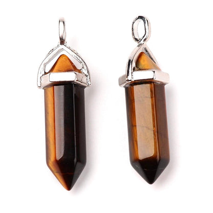 Ciondolo prisma Occhio di Tigre - Concentrazione, coraggio e fiducia