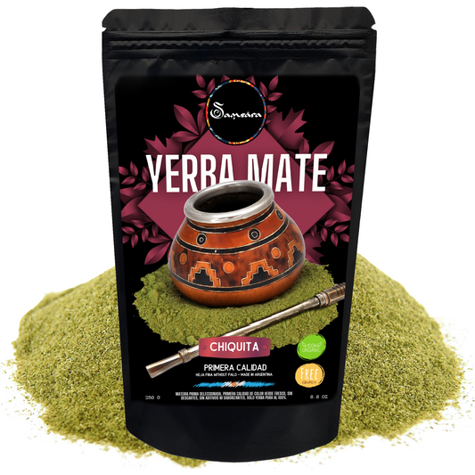 SAMSARA - Yerba Mate Artigianale senza Glutine, CHIQUITA | Polvere di Foglia fina senza Palo | made in Argentina