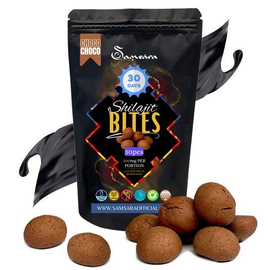 Samsara 30 Biscotti con Shilajit Artigianali e Vegani | Naturale Energia | 1 al Giorno con 200mg di Shilajit 65% di acido fulvico, Senza Lattosio, no OGM, no Conservanti - SamsaraFragrances
