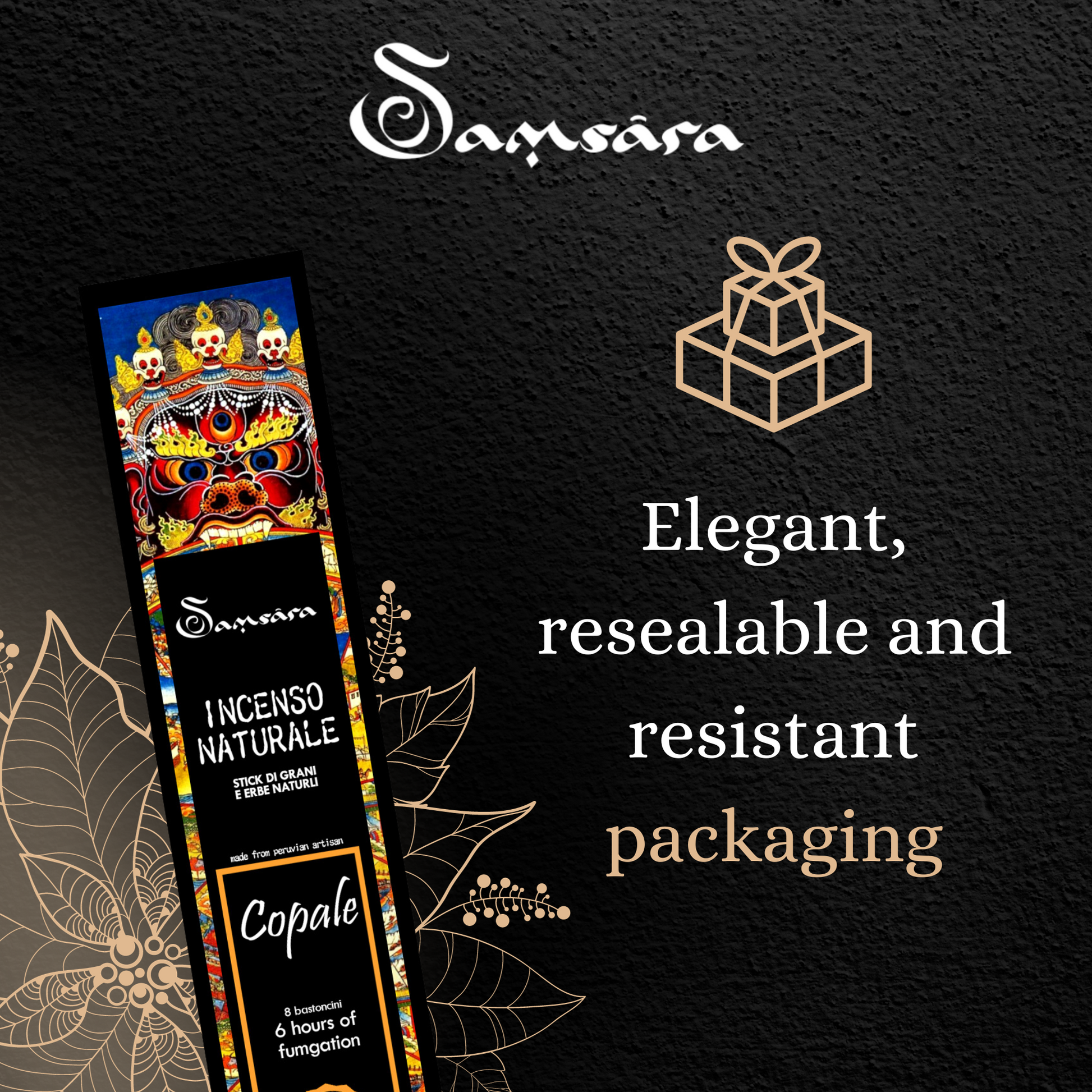 Incenso Peruviano in Stick - Palo Santo, Agrumi e Citronella - Grani ed Erbe 100% Naturali - SamsaraFragrances