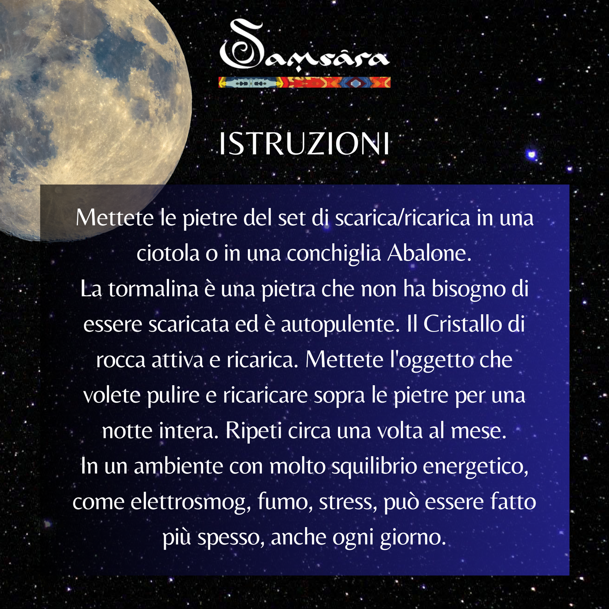 SAMSARA Set Pietre di Purificazione per Caricare e Scaricare Minerali - Kit Recharge Cristallo di Rocca e Tormalina - SamsaraFragrances