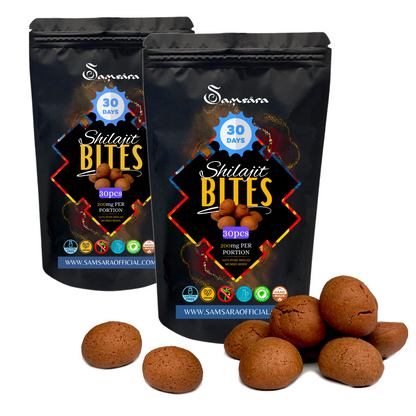 Samsara 30 Biscotti con Shilajit Artigianali e Vegani | Naturale Energia | 1 al Giorno con 200mg di Shilajit 65% di acido fulvico, Senza Lattosio, no OGM, no Conservanti - SamsaraFragrances