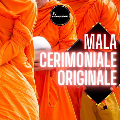 SAMSARA Japamala Oversize - 1 metro - in Legno 108 Grani | Mala Tibetano Tradizionale di grandi dimensioni per Preghiera e Protezione - 2cm diametro