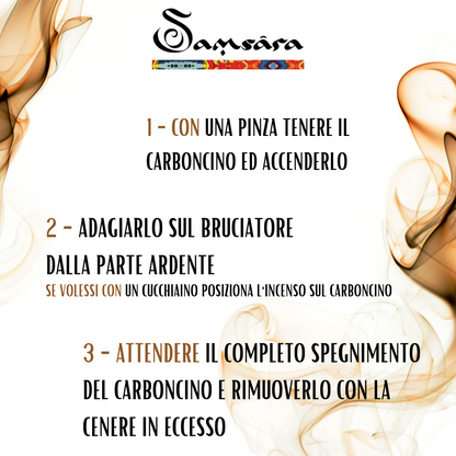 Samsara Carboncini per Incenso ANTIZANZARE alla Citronella | NO CARBONE, NO additivi chimici e volatili | NO MOSQUITOS - 100% Naturali (8 CARBONCINI)