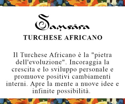 Samsara Bracciale Tibetano Buddista, lunghezza Regolabile, gioiello mistico Portafortuna - Filo in cotone cerato TURCHESE AFRICANO - SamsaraFragrances