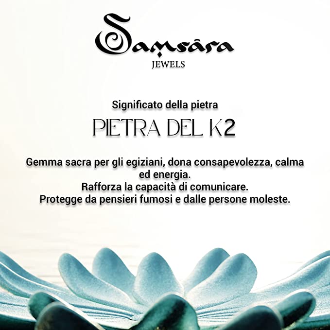 Samsara Bracciale Tibetano Buddista - Shamballa con Azzurrite del K2 - Filo in Cotone Cerato Nero - SamsaraFragrances