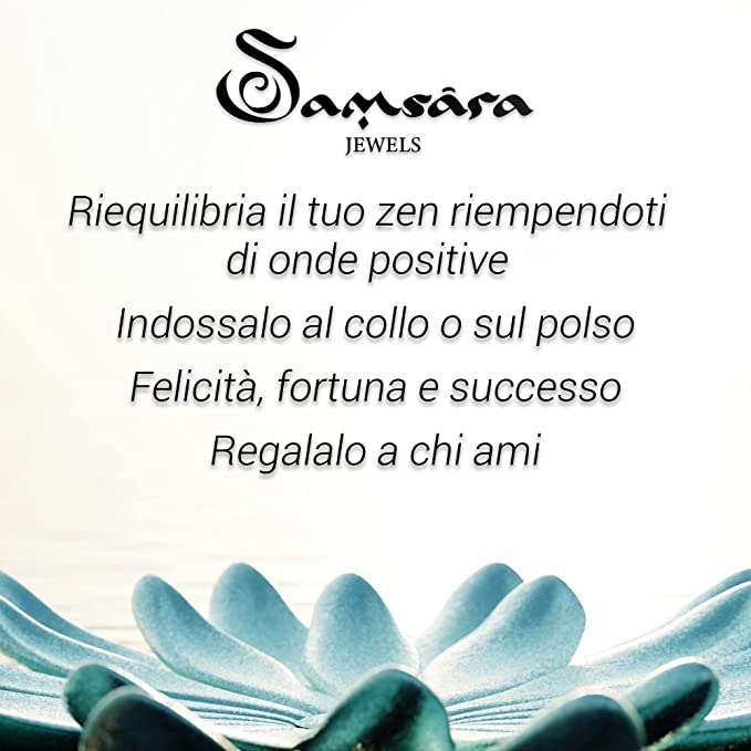 Samsara Collana Tibetana con Palo Santo e Onice Nero - Mala Tibetano con 108 Grani - SamsaraFragrances