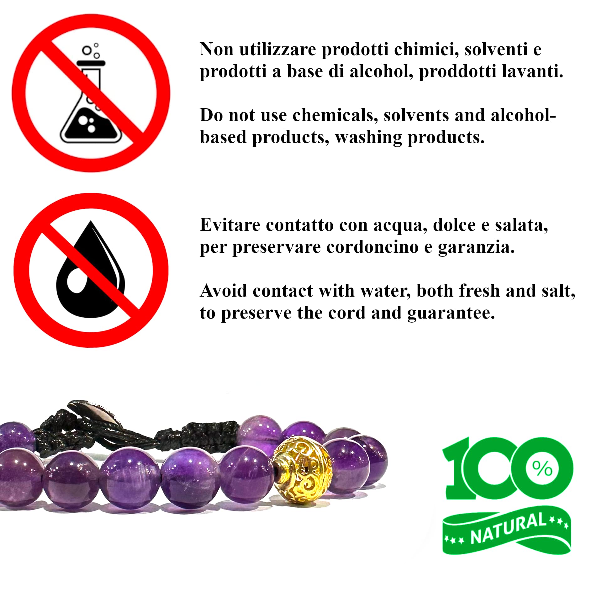 Samsara Bracciale Tibetano Buddista, lunghezza Regolabile, gioiello mistico Portafortuna - Filo in cotone cerato ONICE NERO OPACO - SamsaraFragrances