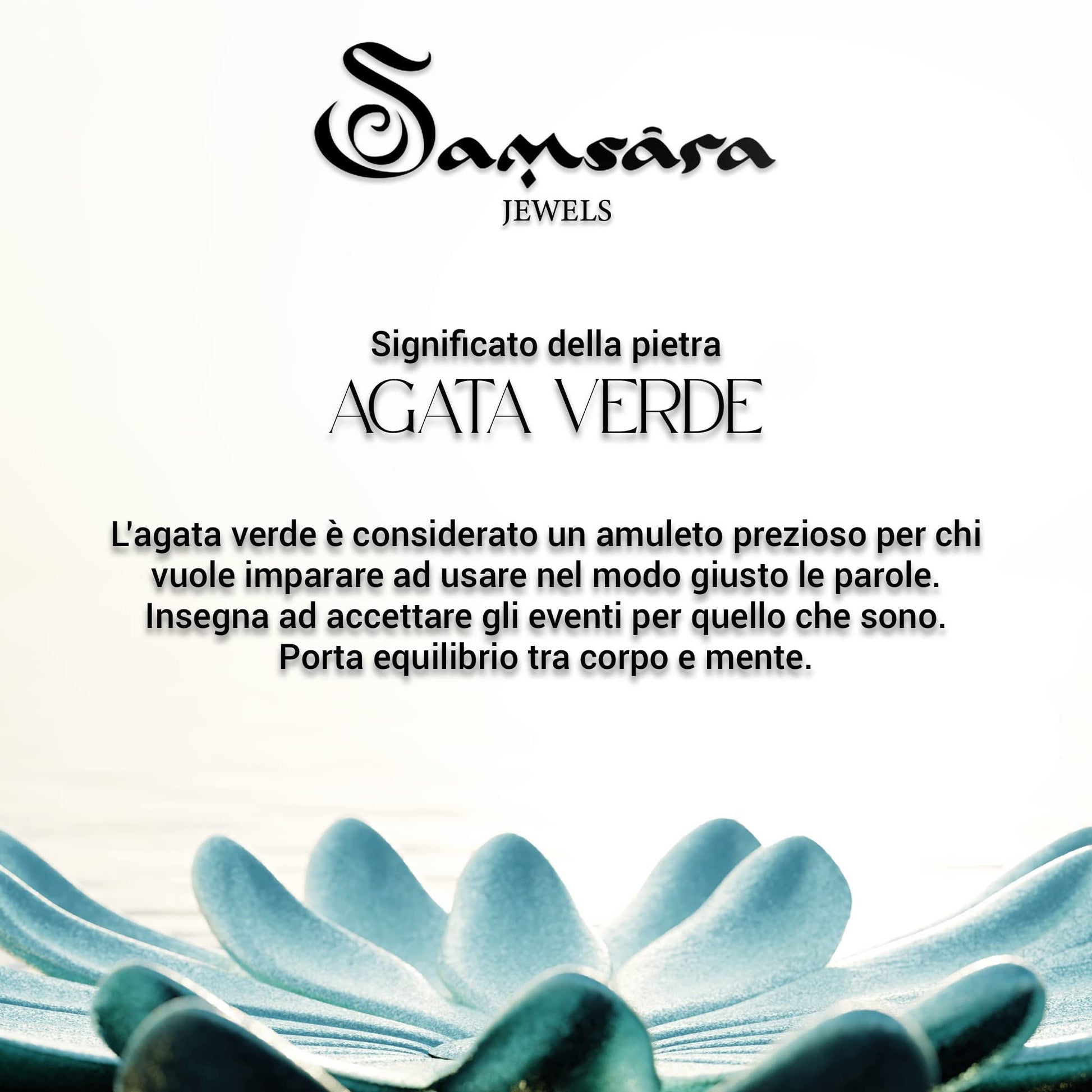 Samsara Bracciale Tibetano Buddista - Shamballa con Agata Verde Striata - Filo in cotone cerato Marrone - SamsaraFragrances