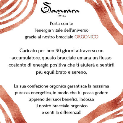 Samsara Bracciale Tibetano Buddista, lunghezza Regolabile, gioiello mistico Portafortuna - Filo in cotone cerato RAME ORGONICO - SamsaraFragrances