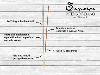 SAMSARA - Incenso Indiano in Stick Artigianale - LITURGICAL RESINS- 15g - SamsaraFragrances