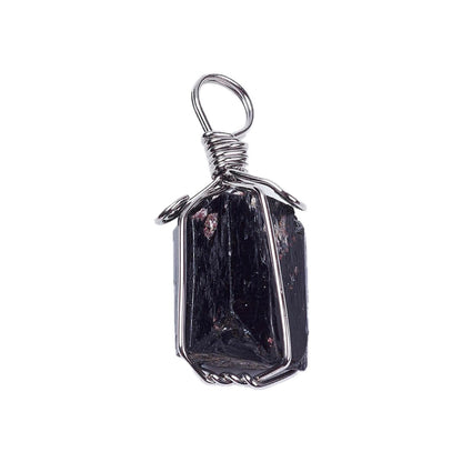 Collana con ciondolo in Tormalina nera grezza - Protezione dalle energie negative