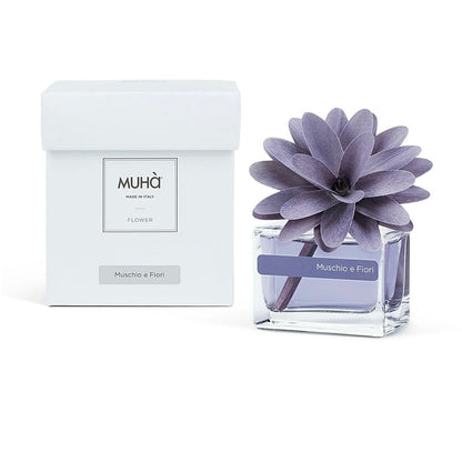 MUHÀ Flower Diffuser Profumatore d'ambiente con fiore - Muschio e Fiori