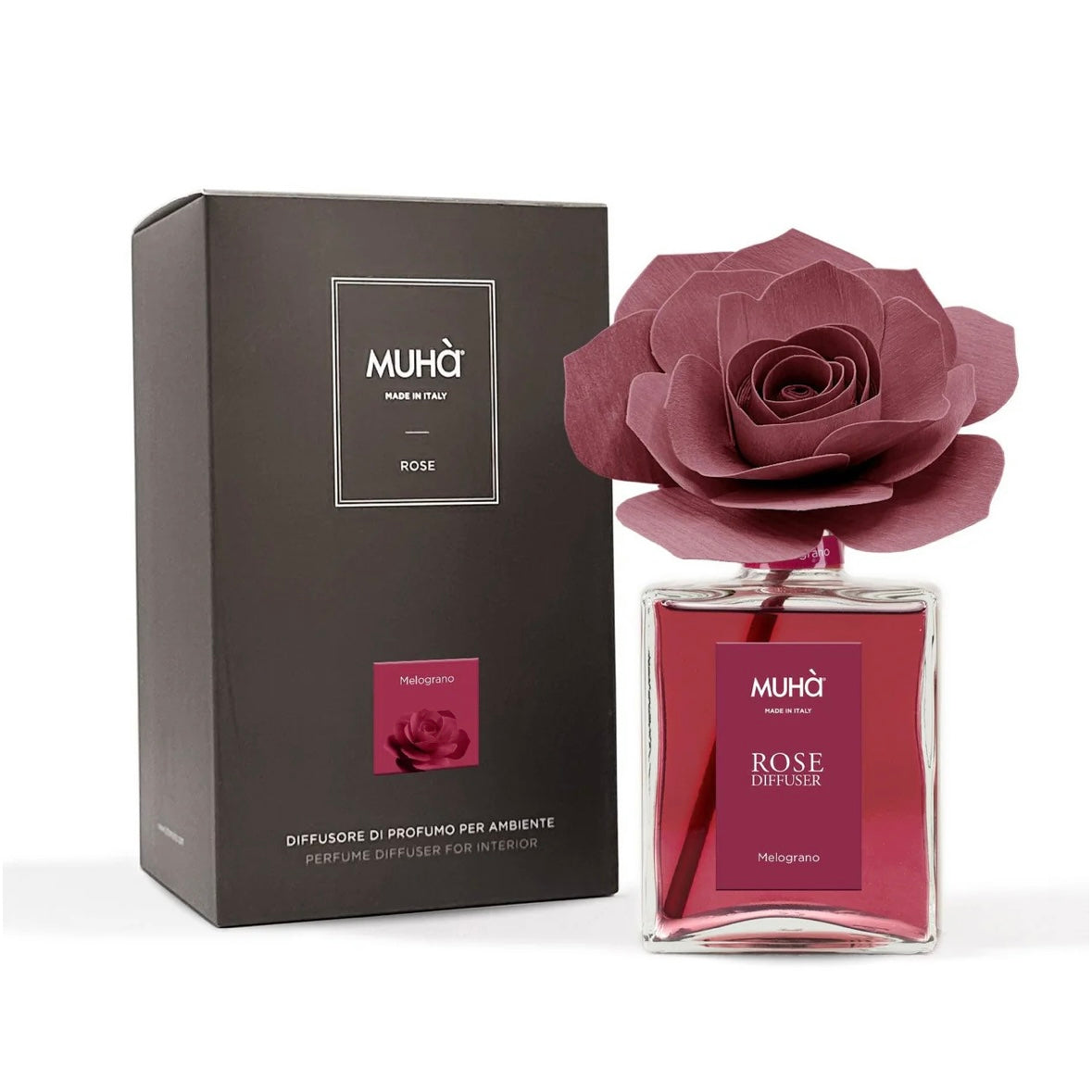 MUHÀ Rose Diffuser Profumatore ambiente con rosa - Melograno