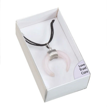 Collana amuleto Quarzo Rosa - Amore, Fiducia, Cura - clorophilla-shop