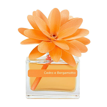 MUHÀ Flower Diffuser Profumatore d'ambiente con fiore - Cedro e Bergamotto