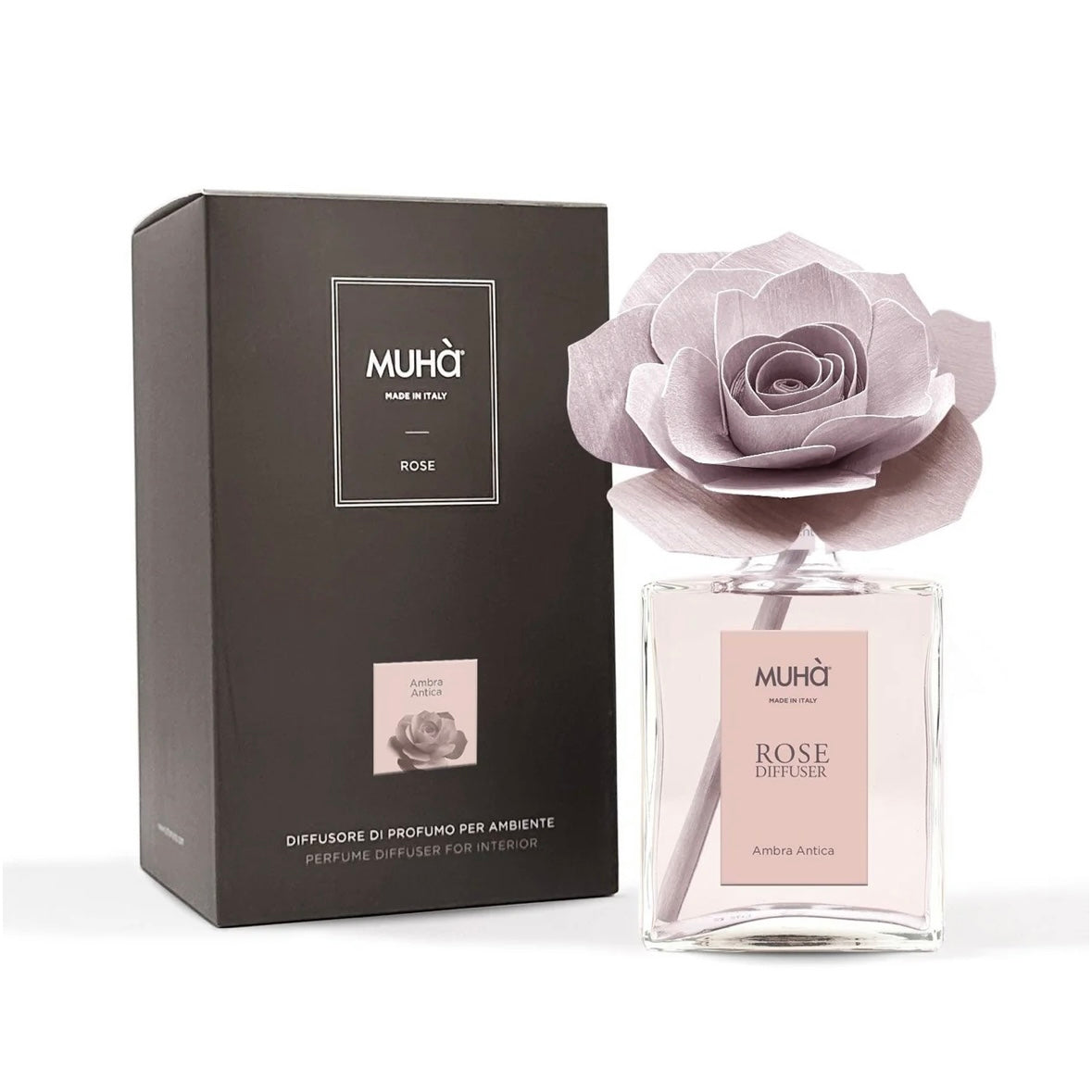 MUHÀ Rose Diffuser Profumatore ambiente con rosa - Ambra antica
