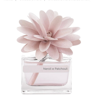 MUHÀ Flower Diffuser Profumatore d'ambiente con fiore - Neroli e Patchouli