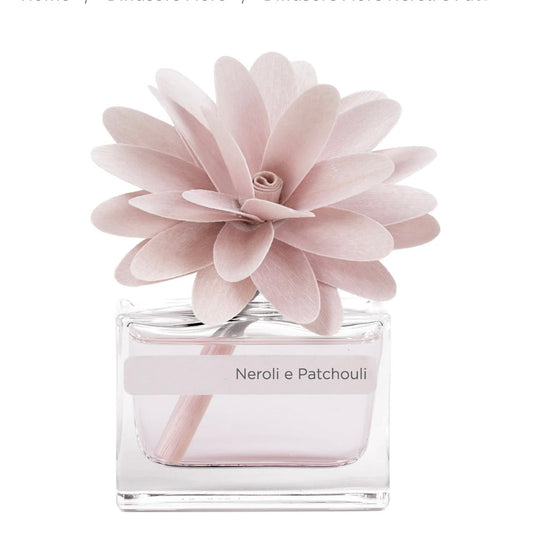 MUHÀ Flower Diffuser Profumatore d'ambiente con fiore - Neroli e Patchouli