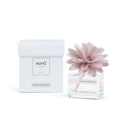 MUHÀ Flower Diffuser Profumatore d'ambiente con fiore - Neroli e Patchouli