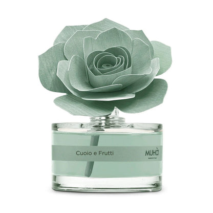 MUHÀ Rose Diffuser Profumatore ambiente con rosa - Cuoio e Frutti