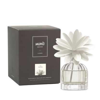 MUHÀ Flower Diffuser Profumatore d'ambiente con fiore - Iris Cipriato