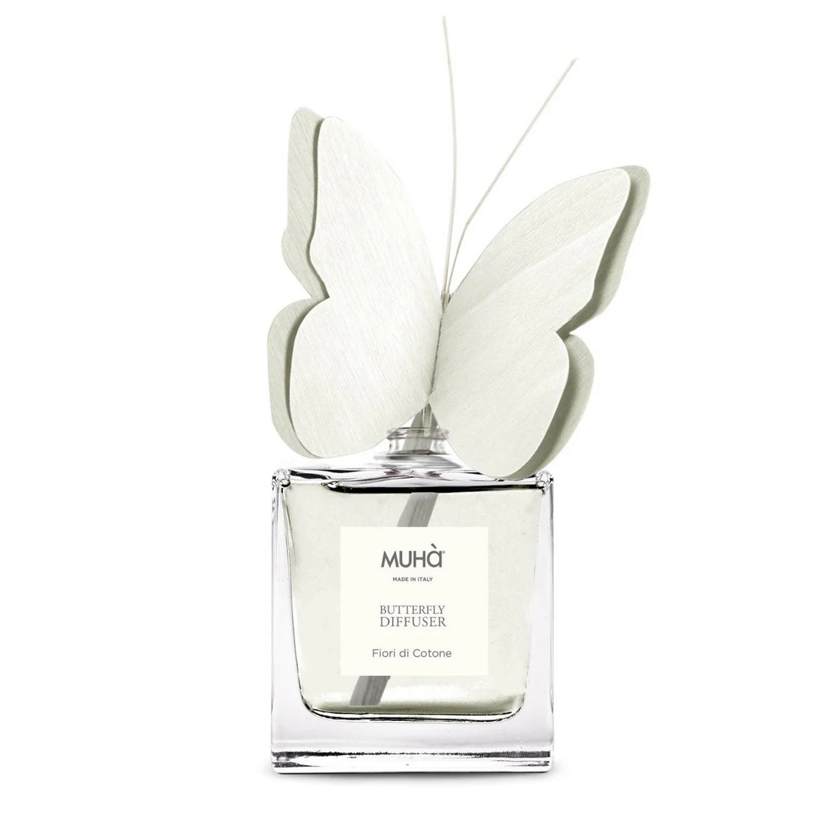 MUHÀ Butterfly Diffuser Profumatore ambiente con farfalla 50ml - Fiori di cotone