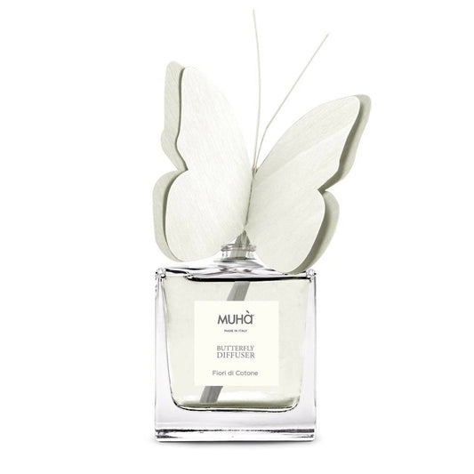 MUHÀ Butterfly Diffuser Profumatore ambiente con farfalla 50ml - Fiori di cotone