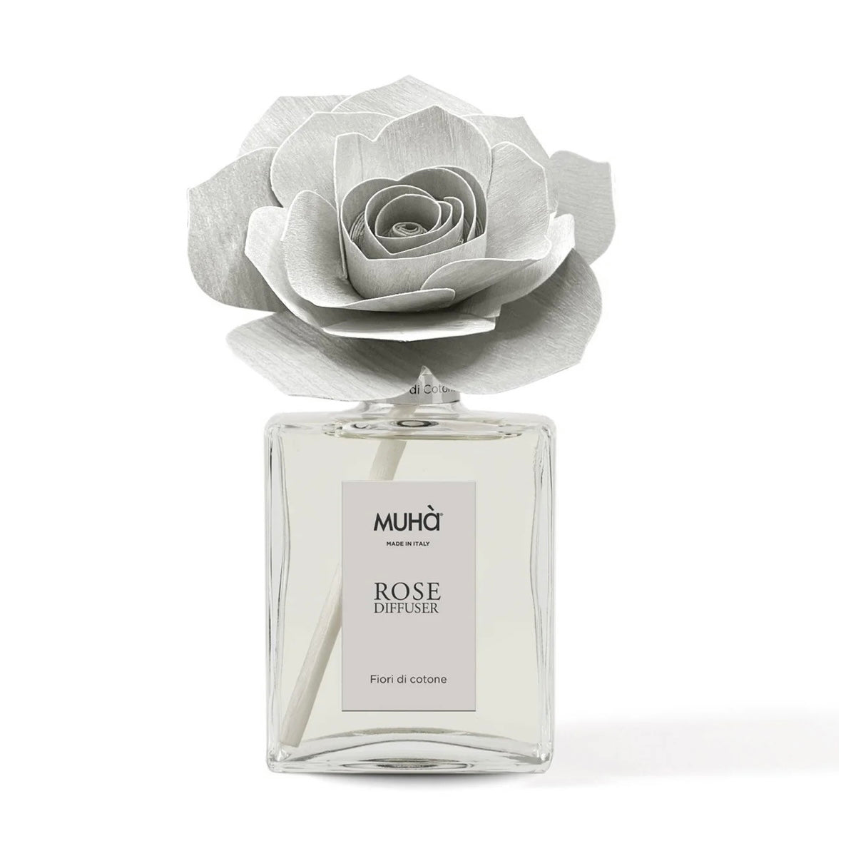 MUHÀ Rose Diffuser Profumatore ambiente con rosa - Fiori di cotone