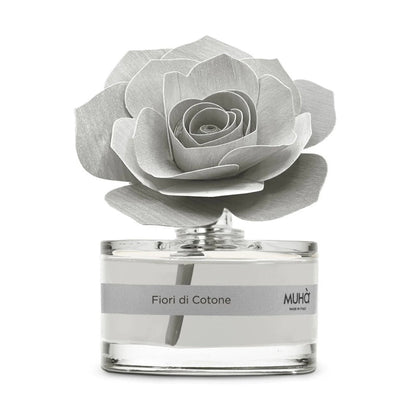 MUHÀ Rose Diffuser Profumatore ambiente con rosa - Fiori di cotone