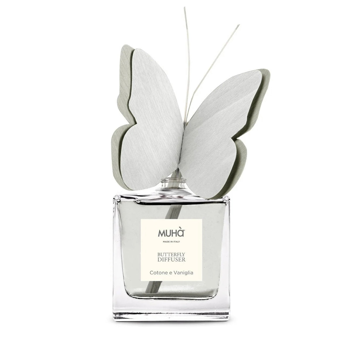 MUHÀ Butterfly Diffuser Profumatore ambiente con farfalla 50ml - Cotone e vaniglia