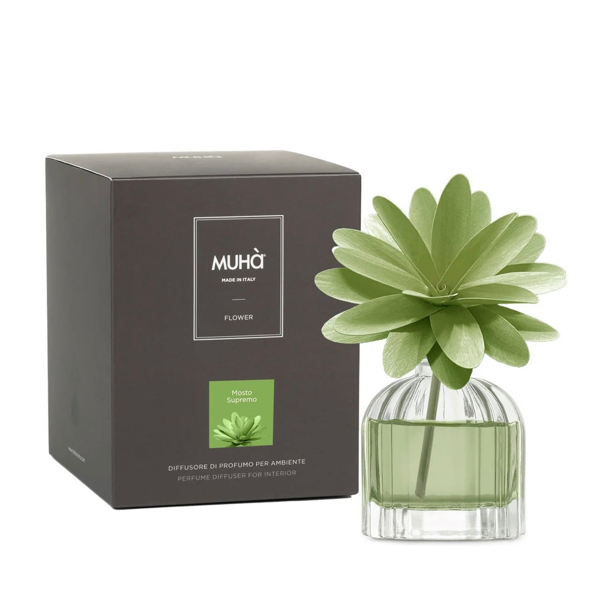 MUHÀ Flower Diffuser Profumatore d'ambiente con fiore - Mosto Supremo