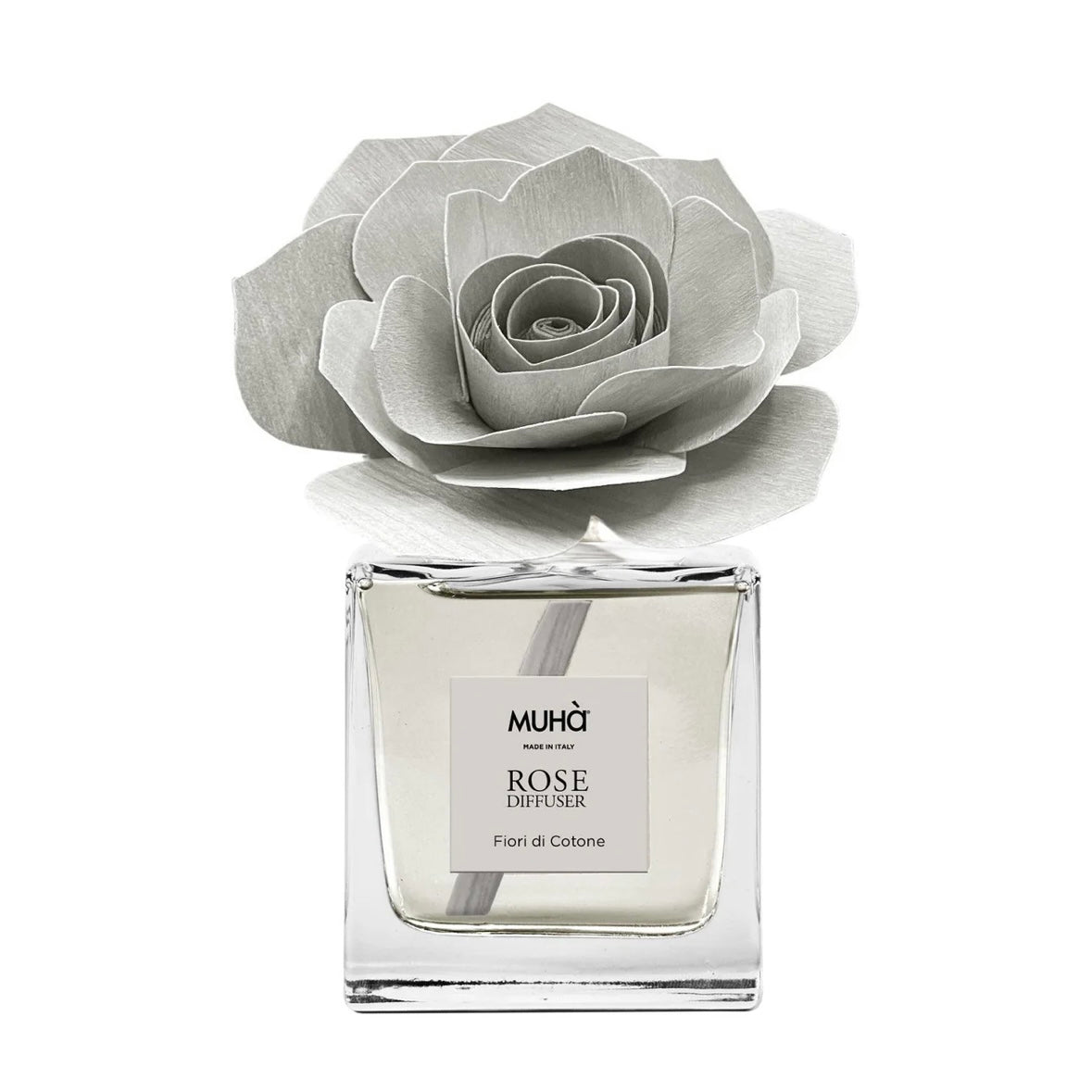 MUHÀ Rose Diffuser Profumatore ambiente con rosa - Fiori di cotone