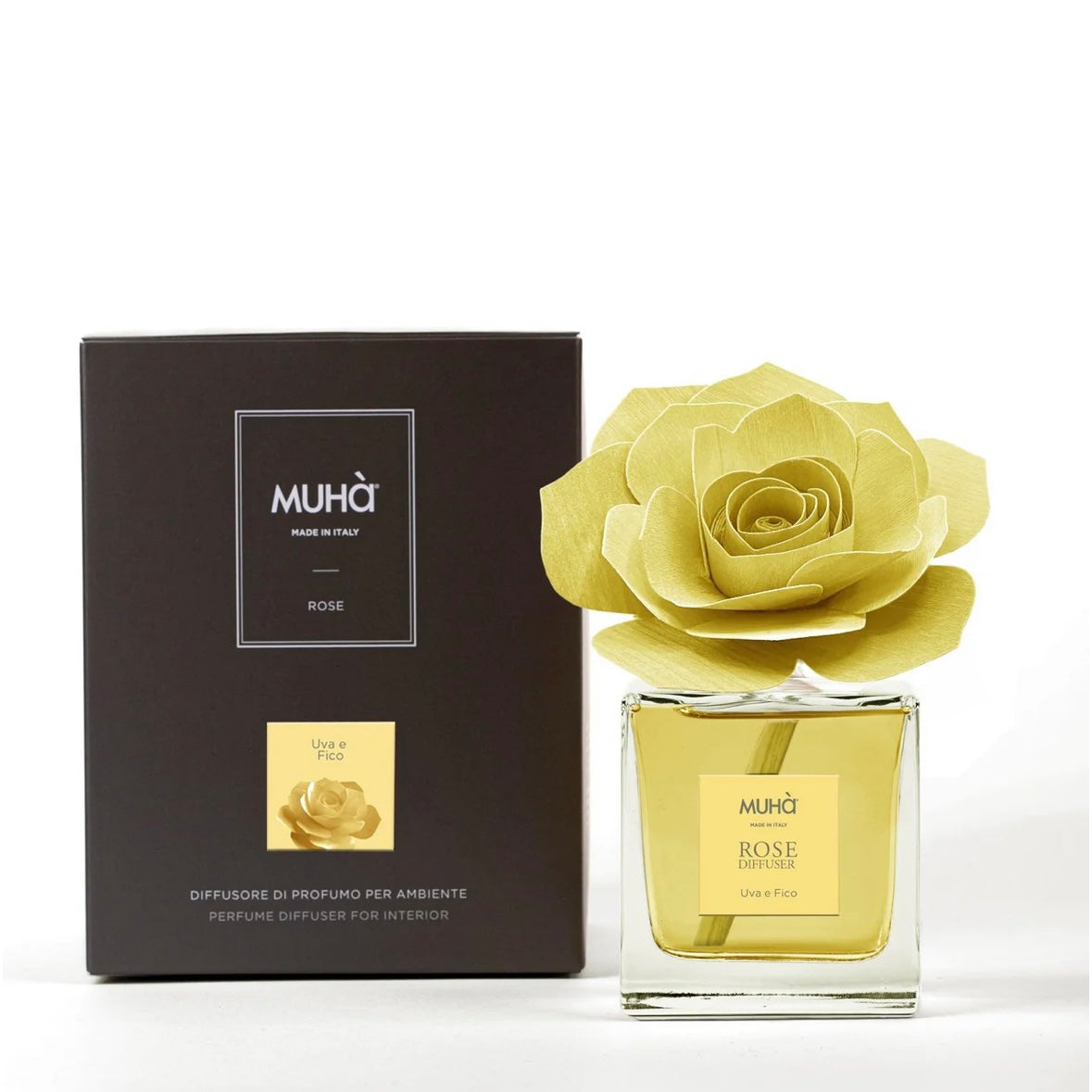 MUHÀ Rose Diffuser Profumatore ambiente con rosa - Uva e fico