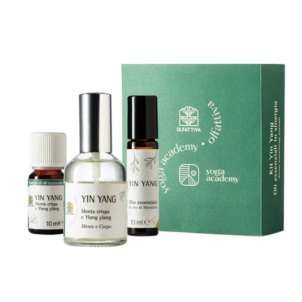 Olfattiva Kit Yin Yang mente e corpo aromaterapia per pratica yoga o meditazione - In collaborazione con Yoga Academy