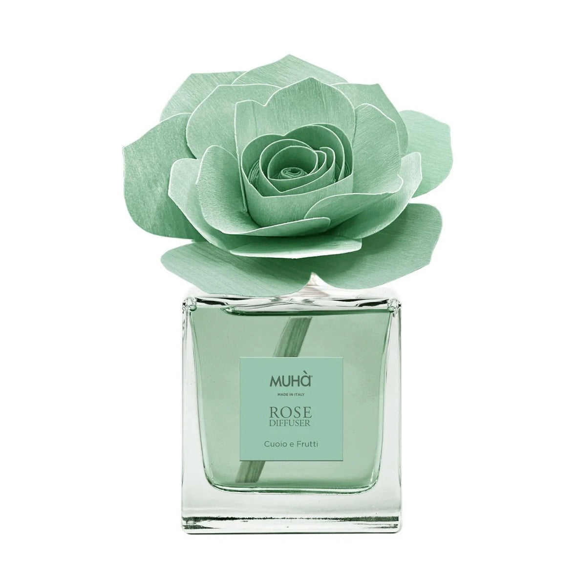 MUHÀ Rose Diffuser Profumatore ambiente con rosa - Cuoio e Frutti