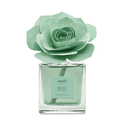 MUHÀ Rose Diffuser Profumatore ambiente con rosa - Cuoio e Frutti