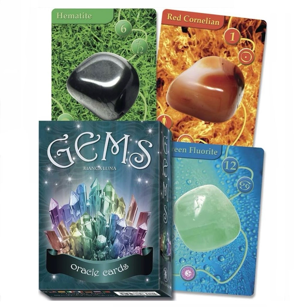 Lo Scarabeo Oracle "Gems" - 32 Carte Oracolo delle Gemme con istruzioni