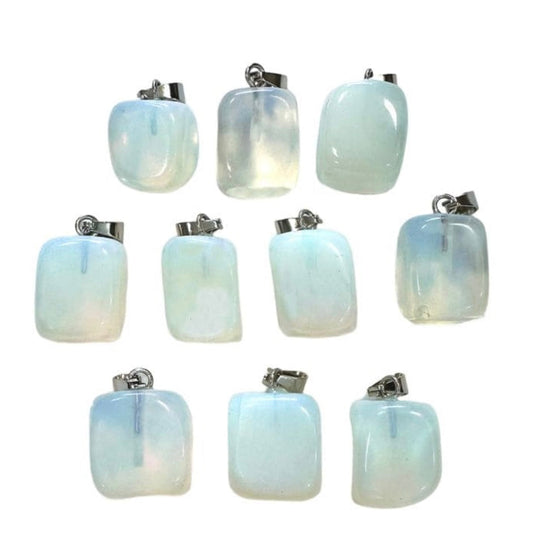 Ciondolo in Opalite burattata - Apertura, calma e purezza