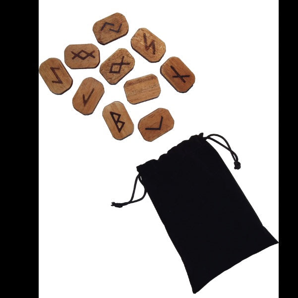 Lo Scarabeo KIT RUNE "I segreti della Magia Runica" - Elegante cofanetto con 25 Rune in Legno e libro di 176 pagine