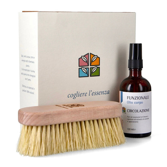 Olfattiva Kit routine Dry Brushing Circolazione - Migliora l'aspetto della pelle e riduce gli inestetismi
