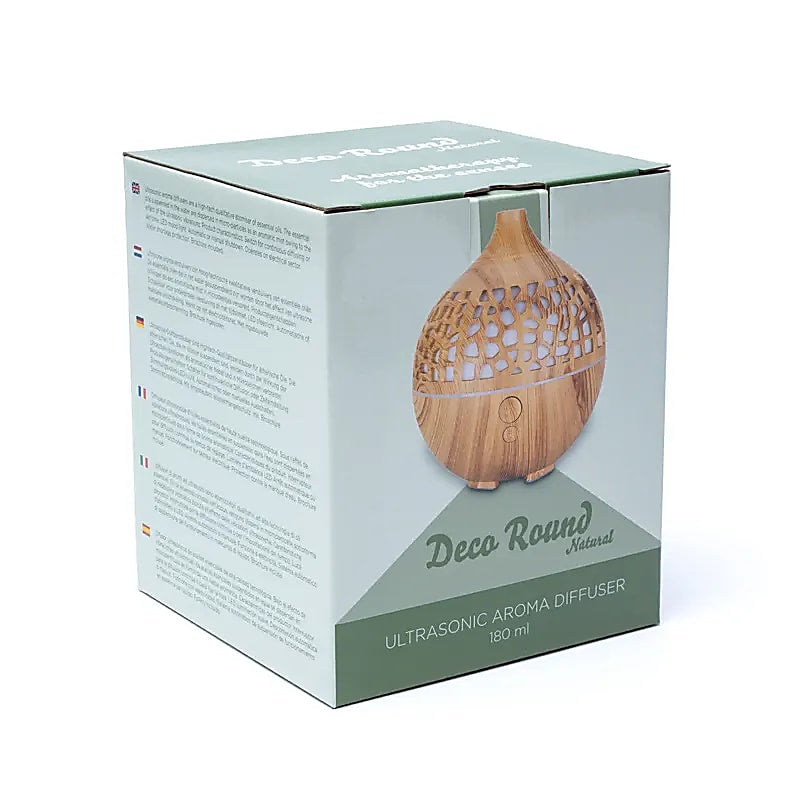 Diffusore aromi ultrasuoni Deco Round - Luce LED integrata 7 colori